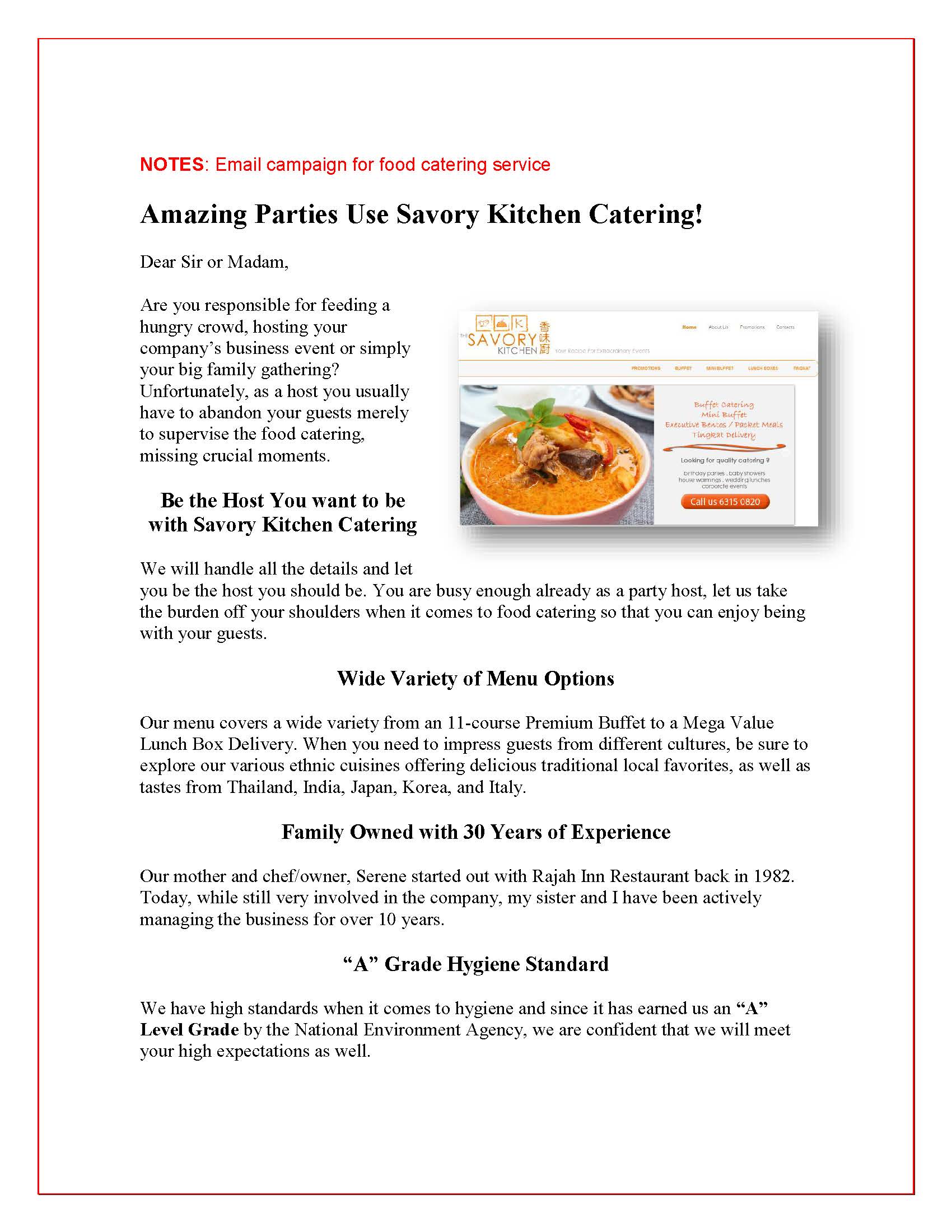 EMail campaign food deliveries_Page_1 Grovers B2B Food Writing